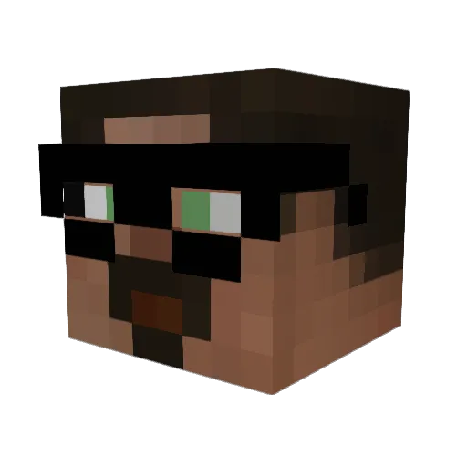 Factor8 Minecraft avatar head, 3D render
