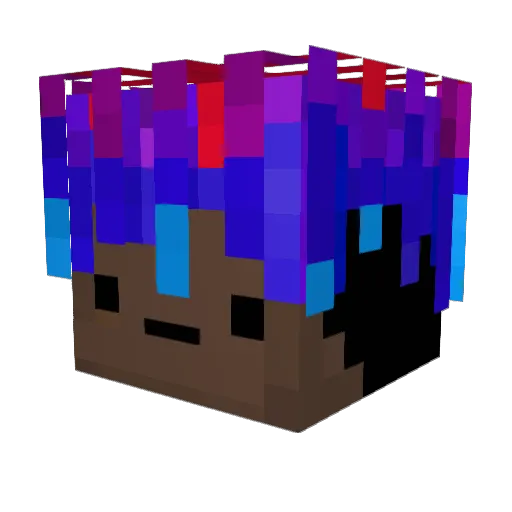 Factors123 Minecraft avatar head, 3D render