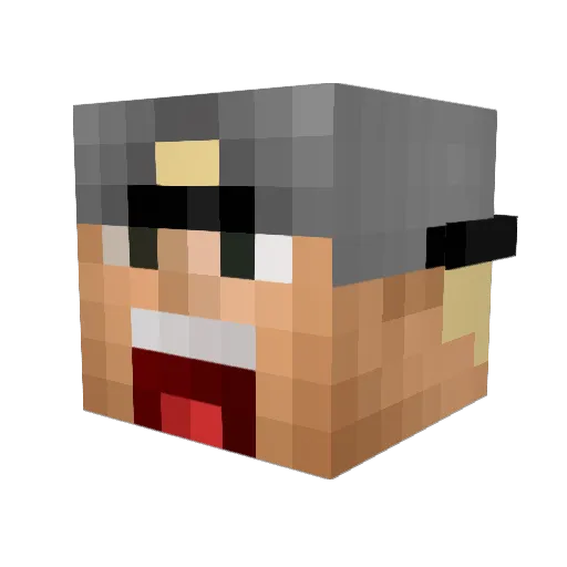FactoryReset Minecraft avatar head, 3D render
