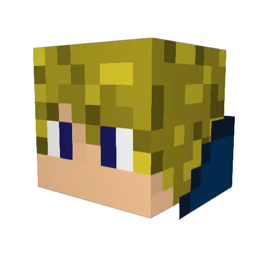 Factos Minecraft avatar head, 3D render