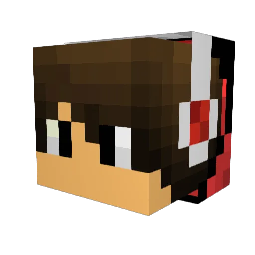 Facturium Minecraft avatar head, 3D render