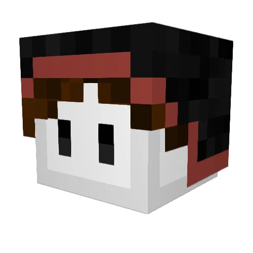 FacuExist Minecraft avatar head, 3D render