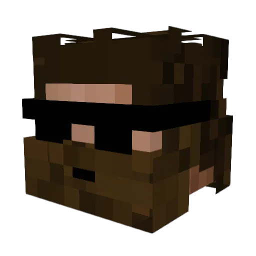 Facuvz Minecraft avatar head, 3D render