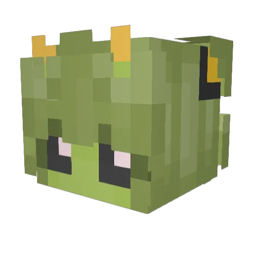 Facuzom Minecraft avatar head, 3D render
