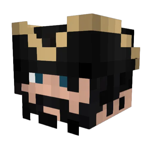 Facy01 Minecraft avatar head, 3D render