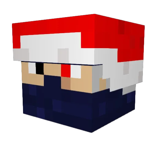 FadaDoUranio Minecraft avatar head, 3D render