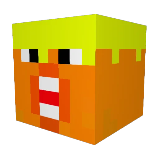 FadaFing Minecraft avatar head, 3D render