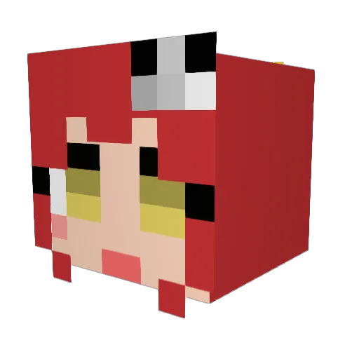 FadeChild Minecraft avatar head, 3D render