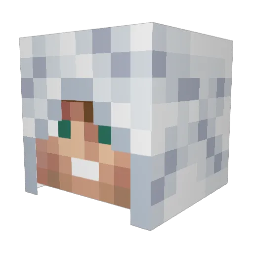 FadeLive Minecraft avatar head, 3D render