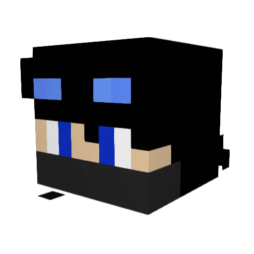 FadeOF Minecraft avatar head, 3D render