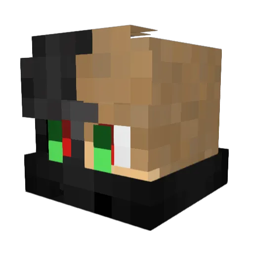 FadeUp Minecraft avatar head, 3D render