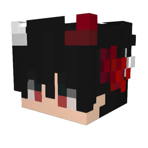 Faded00 Minecraft avatar head, 3D render