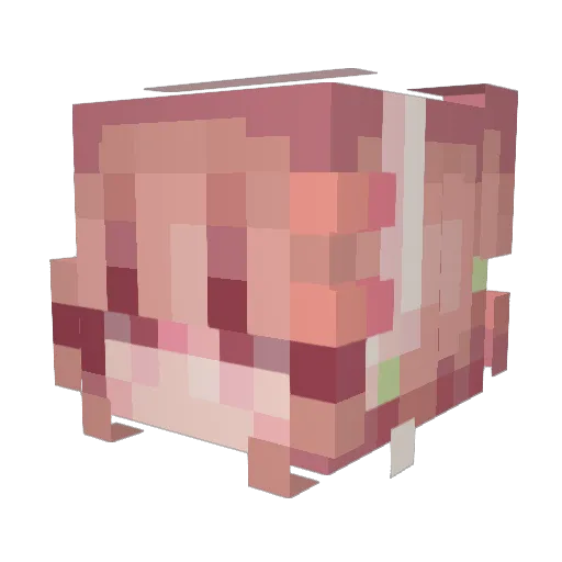 FadedAna Minecraft avatar head, 3D render