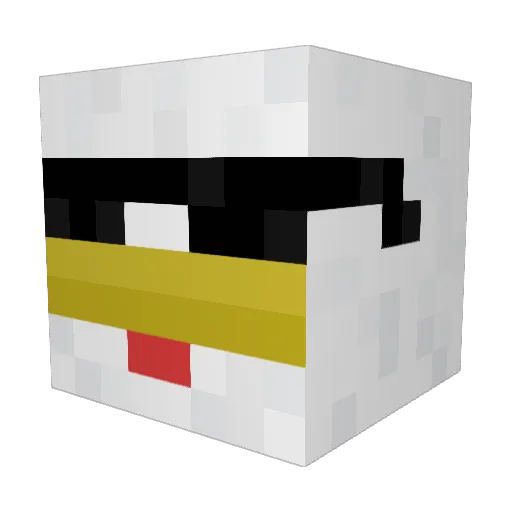 FadedBambi Minecraft avatar head, 3D render