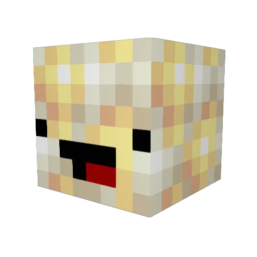 FadedEchos Minecraft avatar head, 3D render
