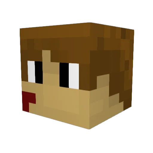 FadedEnderman Minecraft avatar head, 3D render