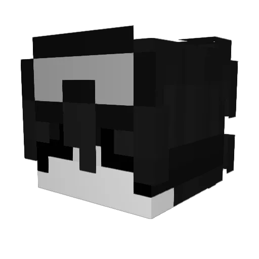 FadedFl4me Minecraft avatar head, 3D render