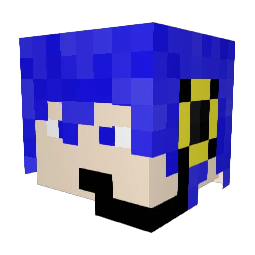 FadedGawk Minecraft avatar head, 3D render