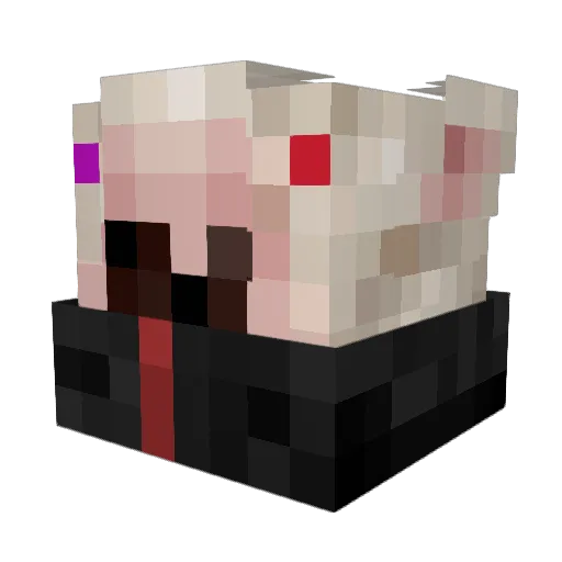 FadedGrem Minecraft avatar head, 3D render