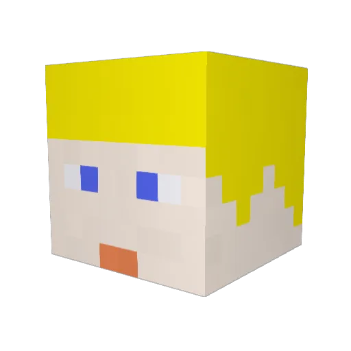 FadedKoreanBoi Minecraft avatar head, 3D render