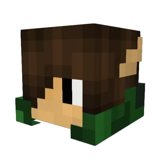 FadedNightmare Minecraft avatar head, 3D render