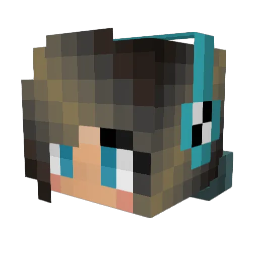 FadedPhonix Minecraft avatar head, 3D render