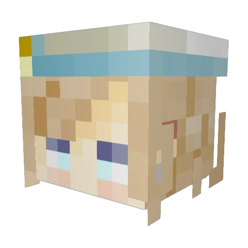 FadedRadiance Minecraft avatar head, 3D render