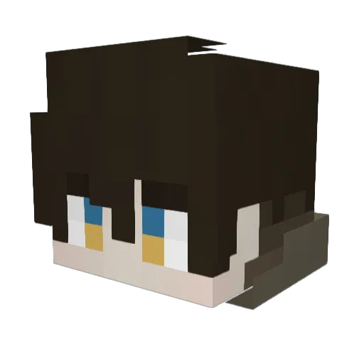 FadedShade Minecraft avatar head, 3D render