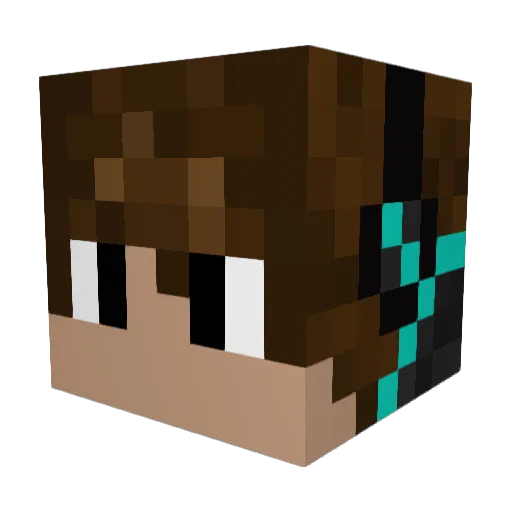 FadedShadow05 Minecraft avatar head, 3D render