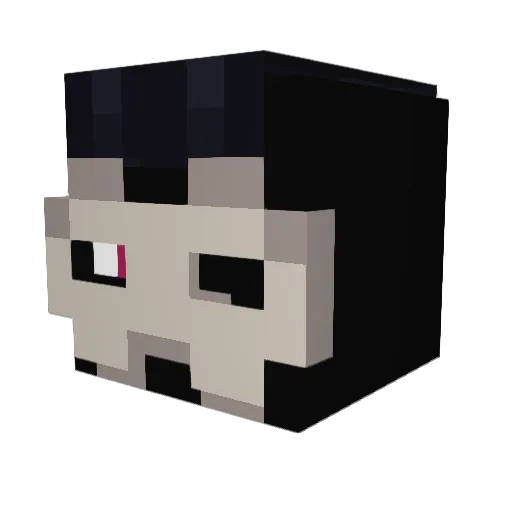 FadedVortex Minecraft avatar head, 3D render