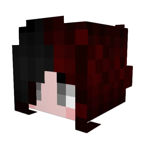 Faded_error Minecraft avatar head, 3D render