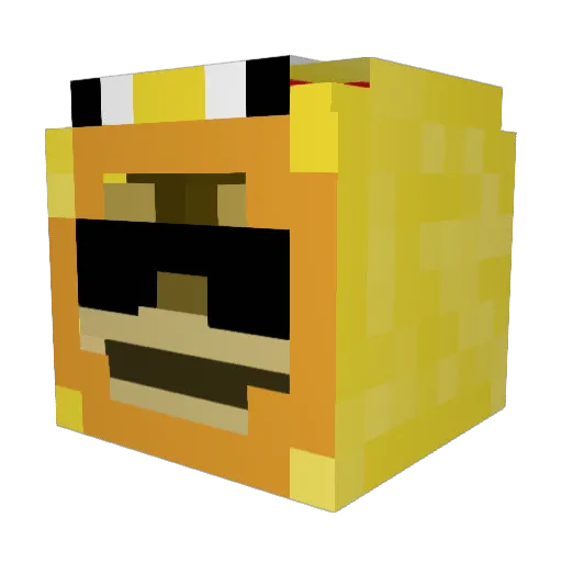 Fadednull Minecraft avatar head, 3D render
