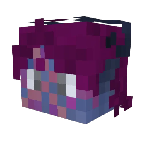 Fadedskylines Minecraft avatar head, 3D render