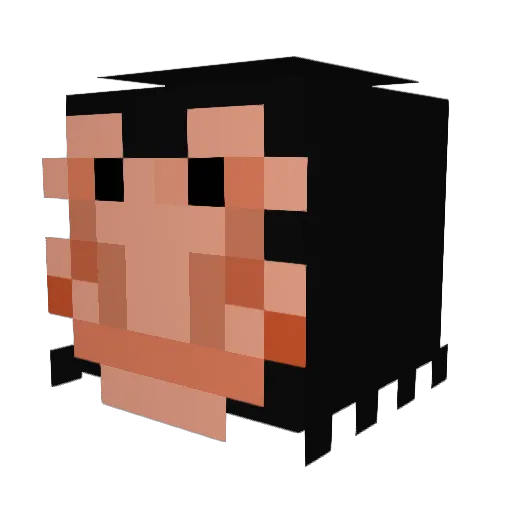 Fadelesschimp Minecraft avatar head, 3D render