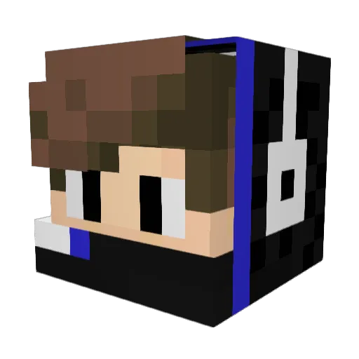 Fadex_TV Minecraft avatar head, 3D render