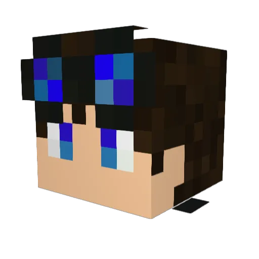 Fadi_01 Minecraft avatar head, 3D render