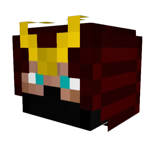 Fadidoh Minecraft avatar head, 3D render