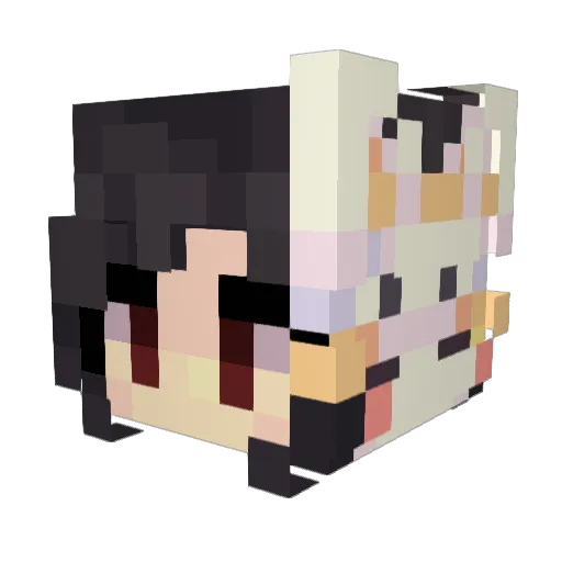 FadingAuora3 Minecraft avatar head, 3D render