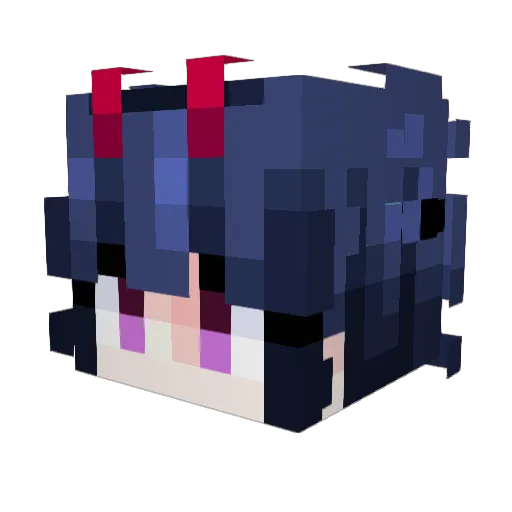 FadingPhantoms Minecraft avatar head, 3D render