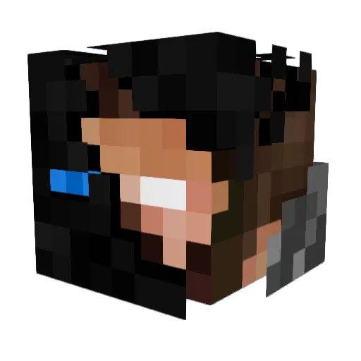 FadingStoic Minecraft avatar head, 3D render