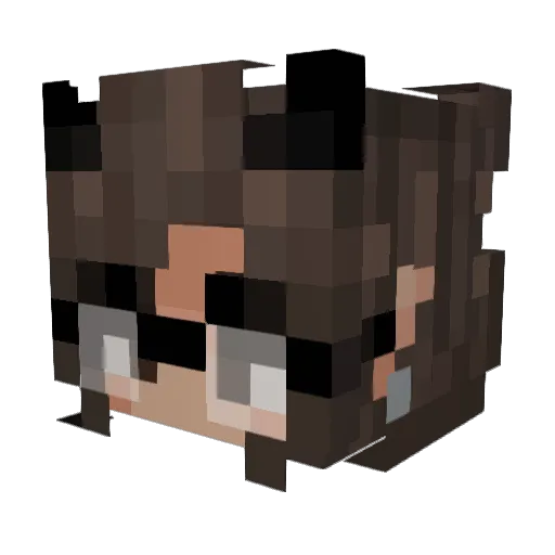 Fadokaah Minecraft avatar head, 3D render
