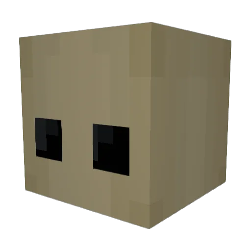 Fadp Minecraft avatar head, 3D render