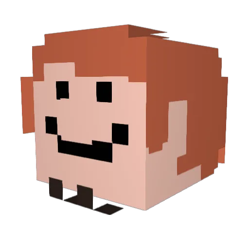 Fadsquare Minecraft avatar head, 3D render