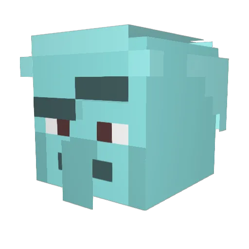 Fadzs_ Minecraft avatar head, 3D render