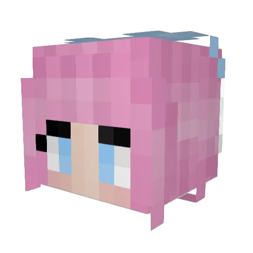 FaeBun Minecraft avatar head, 3D render