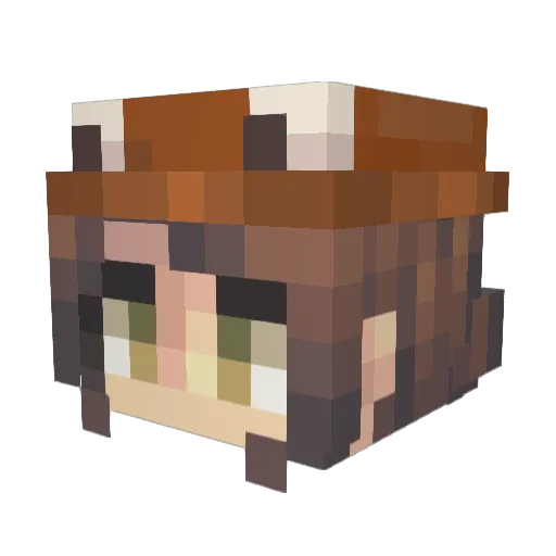 FaeLilly Minecraft avatar head, 3D render