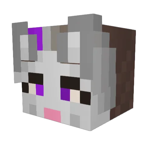 FaeTC Minecraft avatar head, 3D render