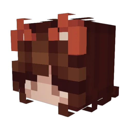 FaeTheFoxGirl Minecraft avatar head, 3D render
