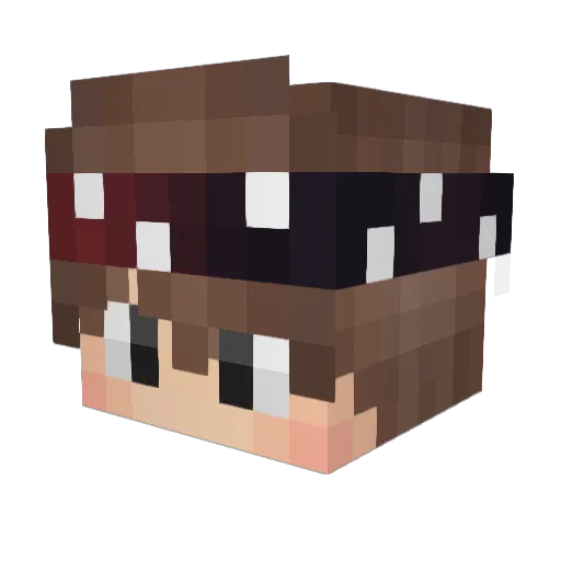 Faekix Minecraft avatar head, 3D render