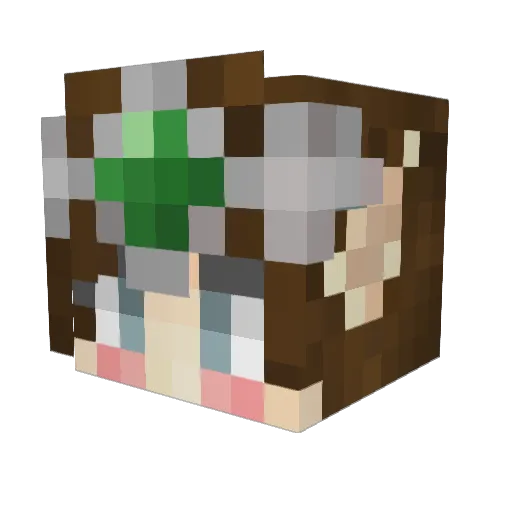 Faeleth Minecraft avatar head, 3D render